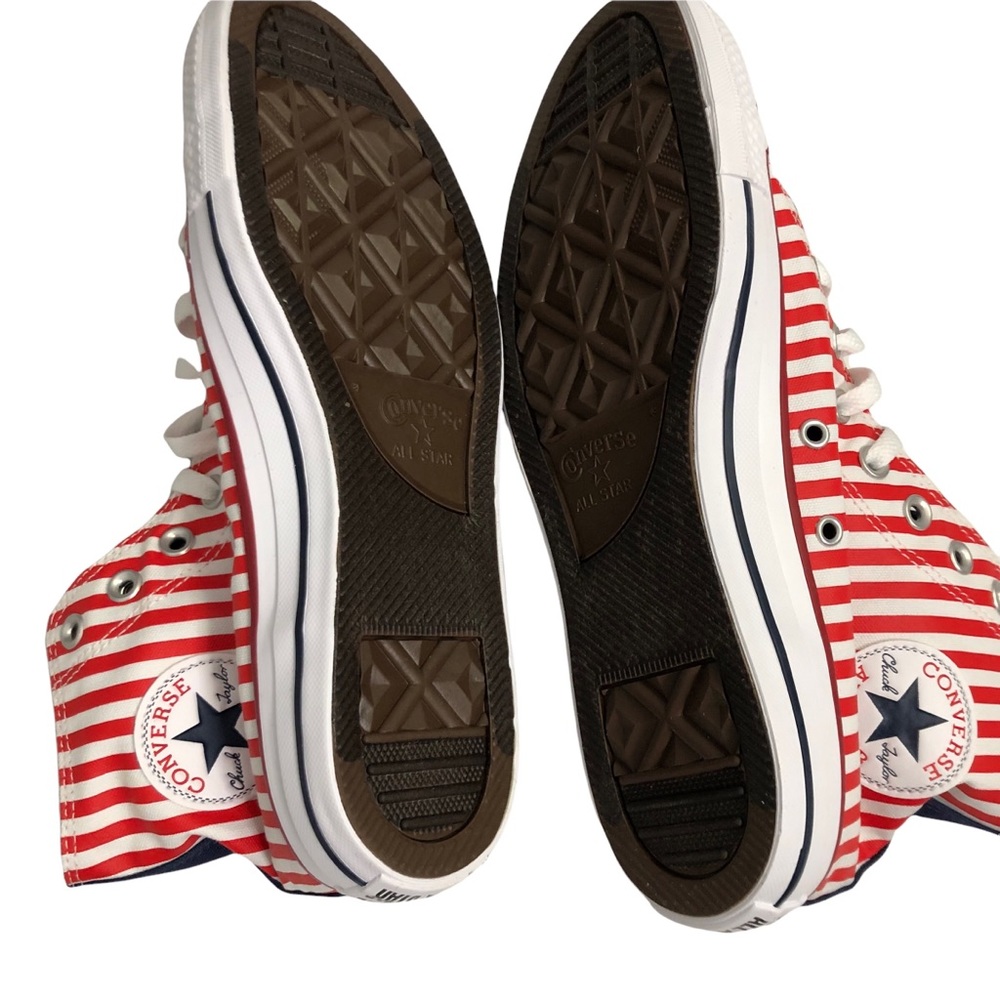 Converse Patriotic CTAS Chuck Taylor All Star Hi Top Sneakers Red White Blue - Picture 3 of 9